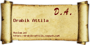 Drabik Attila névjegykártya